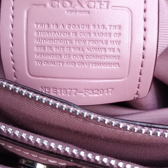 Coach crossgrain leather purse hand bag women's coach bag F 32017 12" × 8" 1/2 - Picture 10 of 15